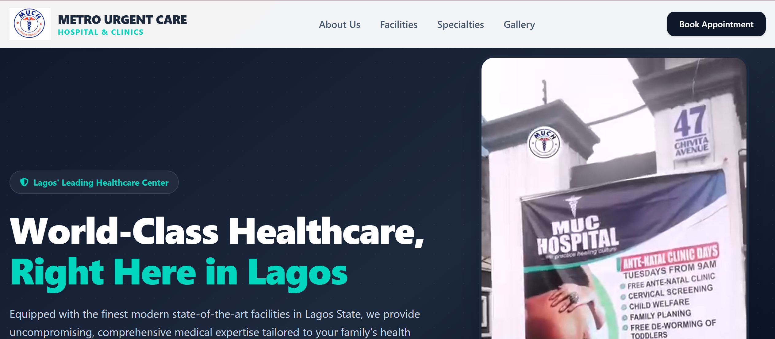 EMR & WEBSITE - METRO URGENT CARE HOSPITAL, LAGOS