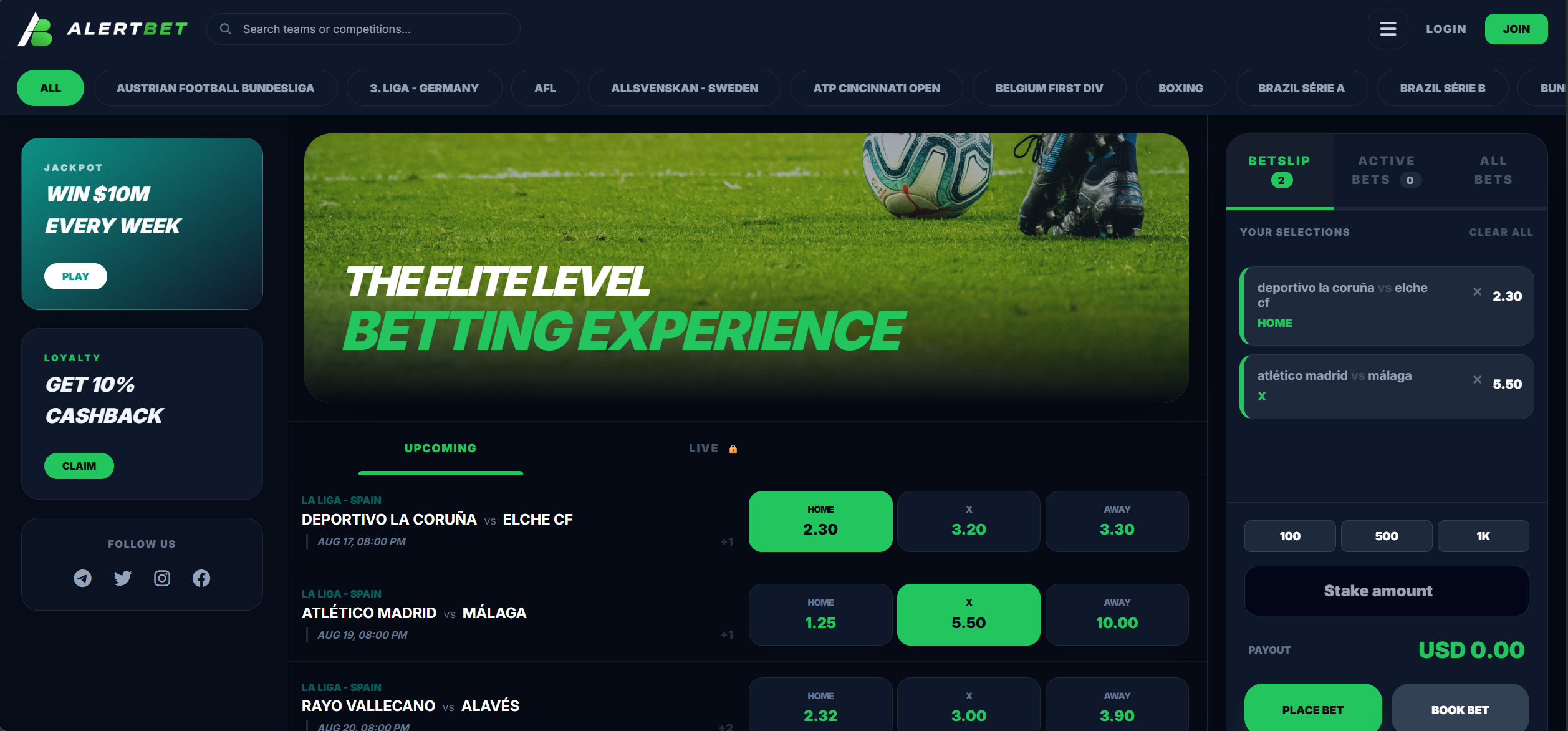 AlertBet - Sports Betting Platform